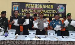 Polres Nunukan Musnahkan 12.5 Kg Narkotika Hasil Operasi Gabungan