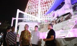 Menara Samarendah 90 Persen, 23 Januari Ujicoba Air Mancur Warna Warni
