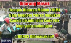 Kapolres Nunukan Sebar Spanduk Larangan bagi Polisi Masuk THM