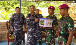 Danguspurla Koarmada II Sambangi Pos Marinir di Sebatik, Sampaikan Pesan Panglima TNI