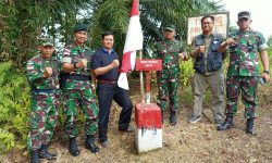 Patok Batas Baru Indonesia dan Malaysia Dibangun di Aji Kuning