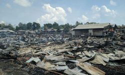 Kebakaran Besar Landa Permukiman di Pulau Sebuku, Kalimantan Selatan
