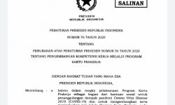 Tingkatkan Tata Kelola Progam Kartu Prakerja, Presiden Teken Perpres 76 Tahun 2020