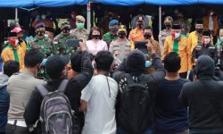 Kampanye Gerakan Masker Dipusatkan di Pasar Induk Tanjung Selor