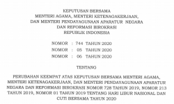 Ini Dia SKB Tiga Menteri Soal Cuti Bersama