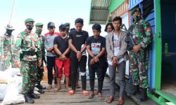 Satgas Pamtas Amankan 7 Orang Tersangka Sabu di Sebuku