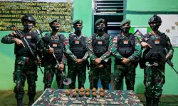 Satgas Pamtas Yonarhanud 16/SBC Kembali Temukan Peluru Plus 11 Granat