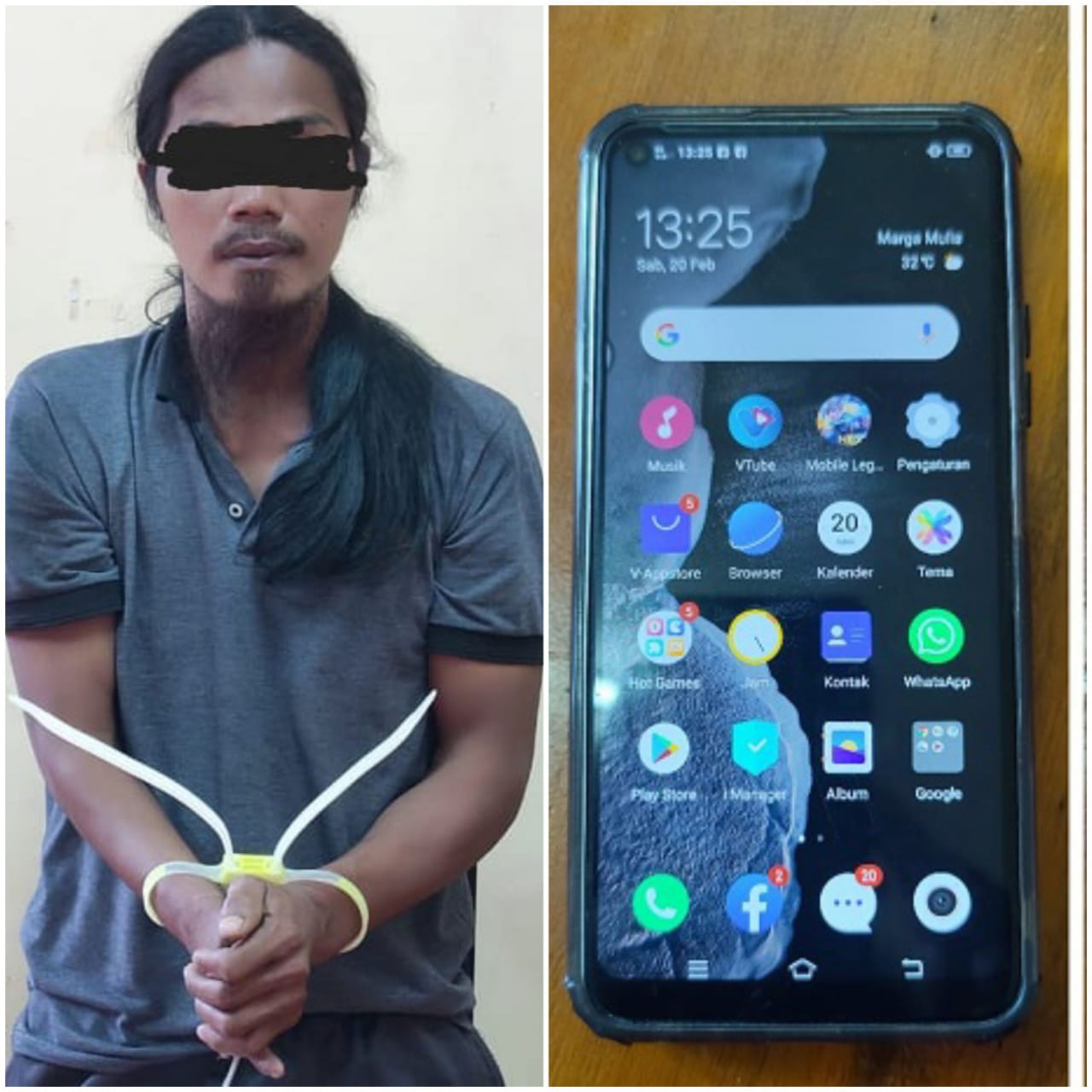 Gondrong Warga Samarinda Buron Polisi Bontang Diringkus Di Kutai Timur