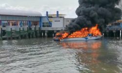 Pembuang Uap Minyak Meledak, Speedboat Dewa Sebakis III Terbakar di Tarakan