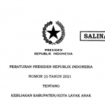 Presiden Jokowi Terbitkan Perpres 25/2021 tentang Kebijakan Kabupaten/Kota Layak Anak