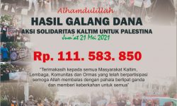 Aksi Solidaritas Kemanusian Kaltim untuk Palestina Himpun Dana Rp111,5 Juta