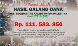 Aksi Solidaritas Kemanusian Kaltim untuk Palestina Himpun Dana Rp111,5 Juta