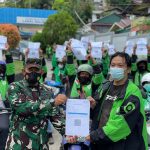 Ratusan Driver Gojek di Balikpapan Divaksin di Markas TNI AL