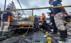 Labfor Polri Olah TKP Kebakaran Samarinda, Tersangka Hadir dengan Tangan Terborgol