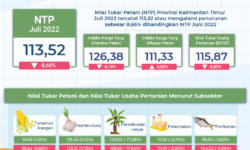 NTP Kaltim Juli 2022 Turun 8,19 Persen