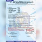  PT Ray Anjerrah Resources Buka Loker untuk 66 Orang
