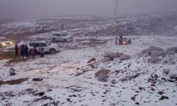 Salju Selimuti Pegunungan di Arab Saudi