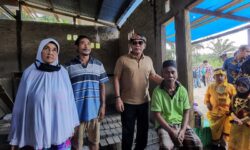 Gubernur Kaltara Tinjau Bedah Rumah Bantuan PT DTR Nunukan