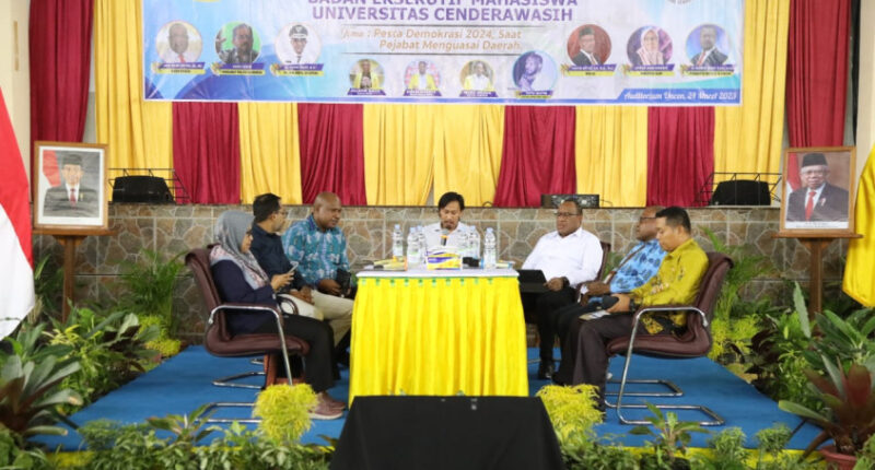 Wamendagri Paparkan Soal Pesta Demokrasi 2024 di Universitas Cendrawasih
