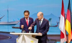 Jokowi Resmikan Paviliun Indonesia Bentuk Kapal Pinisi di Hannover Messe 2023