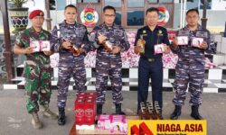 Tim Gabungan TNI AL Nunukan Gerebek Rumah Penimbunan Kosmetik dan Miras Selundupan