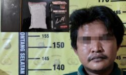 Polsek Bontang Selatan Tangkap Warga Kutai Timur Bawa 42,95 gram Sabu