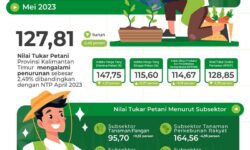 NTP Kaltim Mei Turun 2,49 Persen Dibandingkan April 2023