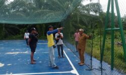 DPUPR Nunukan Janji Perbaiki Kerusakan Lapangan Futsal Aji Kuning Sebatik