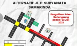 Pengaspalan Jalan P Suryanata 8-22 Juli 2023, Cek Jalur Alternatifnya