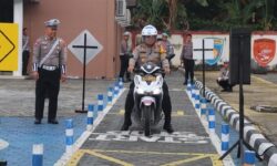 Kapolres Nunukan Test Drive Lapangan Baru Praktek Uji SIM C