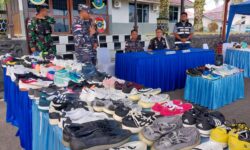 Lanal Nunukan Gagalkan Penyelundupan Sepatu Impor Bekas Tujuan Tarakan