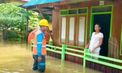 PLN Melak Gerak Cepat Amankan Instalasi Kelistrikan di Lokasi Banjir Ujoh Bilang