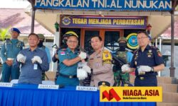 TNI AL Nunukan Sita 1,018 Kg Sabu dan 500 Butir Ekstasi, Tersangka Penyelundup Kabur ke Malaysia