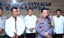 Kapolri-Mentan Tantadangani MoU Sinergitas Pembangunan Pertanian