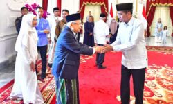 Momen Jokowi Gelar Griya Lebaran Idulfitri Bersama Para Menteri di Istana Negara