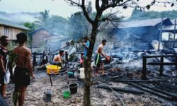Satu Rumah Warga dan Bangunan Walet di Lumbis Hulu Ludes Dilalap Api