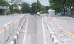 Bakal Dibangun Lebih Kokoh, Pagar Teras Samarinda Dibongkar Sementara