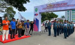 9 Regu SMA/SMK Adu Tangkas Gerak Jalan Kirab Pemuda Beregu di Samarinda