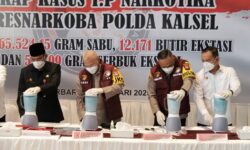 Polda Kalsel Musnahkan 65,5 Kilogram Sabu dan 12.171 Butir Ekstasi