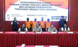 Terlibat Pengrusakan dan Intimidasi, Polda Riau Tangkap Empat Debt Collector