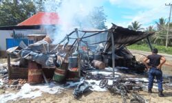 Kios BBM dan Sembako di Binusan Nunukan Hangus Terbakar