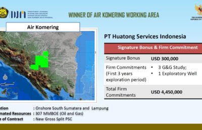 PT Huatong Services Indonesia Pemenang Lelang Wilayah Kerja Migas Air Komering