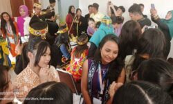 Ragam Karya Siswa SMKN 3 Samarinda Sambut Meriah Delegasi India