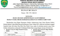 Seleksi Direksi BUMD Kaltim: PT MMP dan PT Kaltim MBS Paling Banyak Diminati