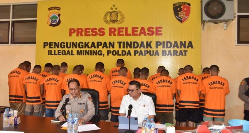 Polisi Ringkus Pelaku Praktik Tambang Emas Ilegal di Manokwari