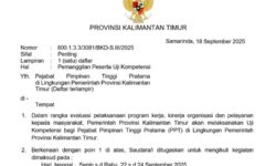 Sebanyak 30 PPT di Lingkungan Pemprov Kaltim Ikuti Uji Kompetensi Selama Tiga Hari