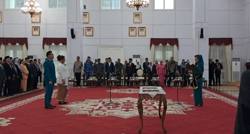 Angela Idang Belawan-Mega Perta Marten Jabat Bunda Paud dan Ketua TP PKK 2025-2030