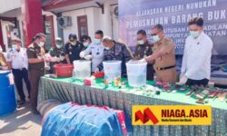 Kejari Nunukan Musnahkan Barang Bukti 151 Perkara Tindak Pidana