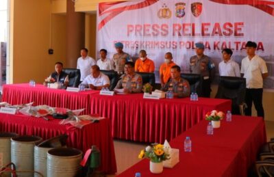 Polda Kaltara Tangkap Dua Penambang Emas Tanpa Izin di Bulungan