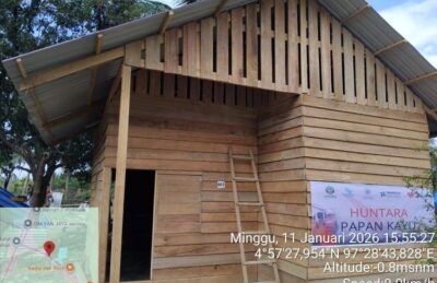 Kemenhut: Kayu Hanyut Penopang Pembangunan Hunian Sementara di Aceh Utara dan Sumut